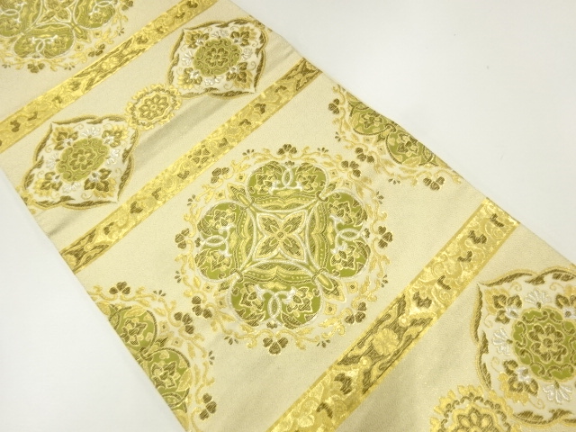 JAPANESE FUKURO OBI / WOVEN FLOWER CREST